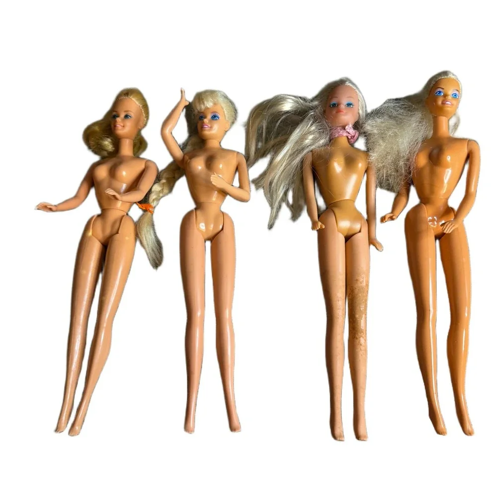 Vintage Mattel Barbie Doll Lot of 4 Blonde Nude Figures for‎ Custom OOAK Repair